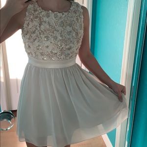Adorable nude a.drea dress